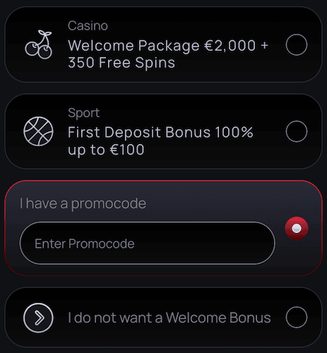 Casinova Sports Betting promo code