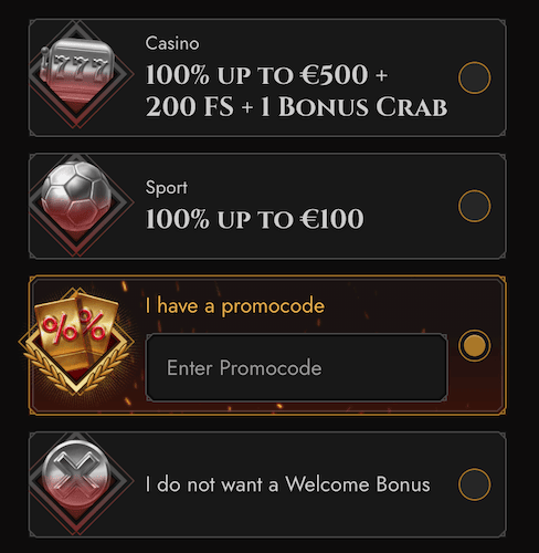 Legiano Casino Sports Betting promo code